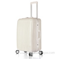 Brand white universal wheels trolley Aluminum frame luggage check box travel bag PC luggage